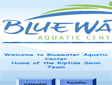 Tablet Screenshot of bluewateraquaticcenter.com